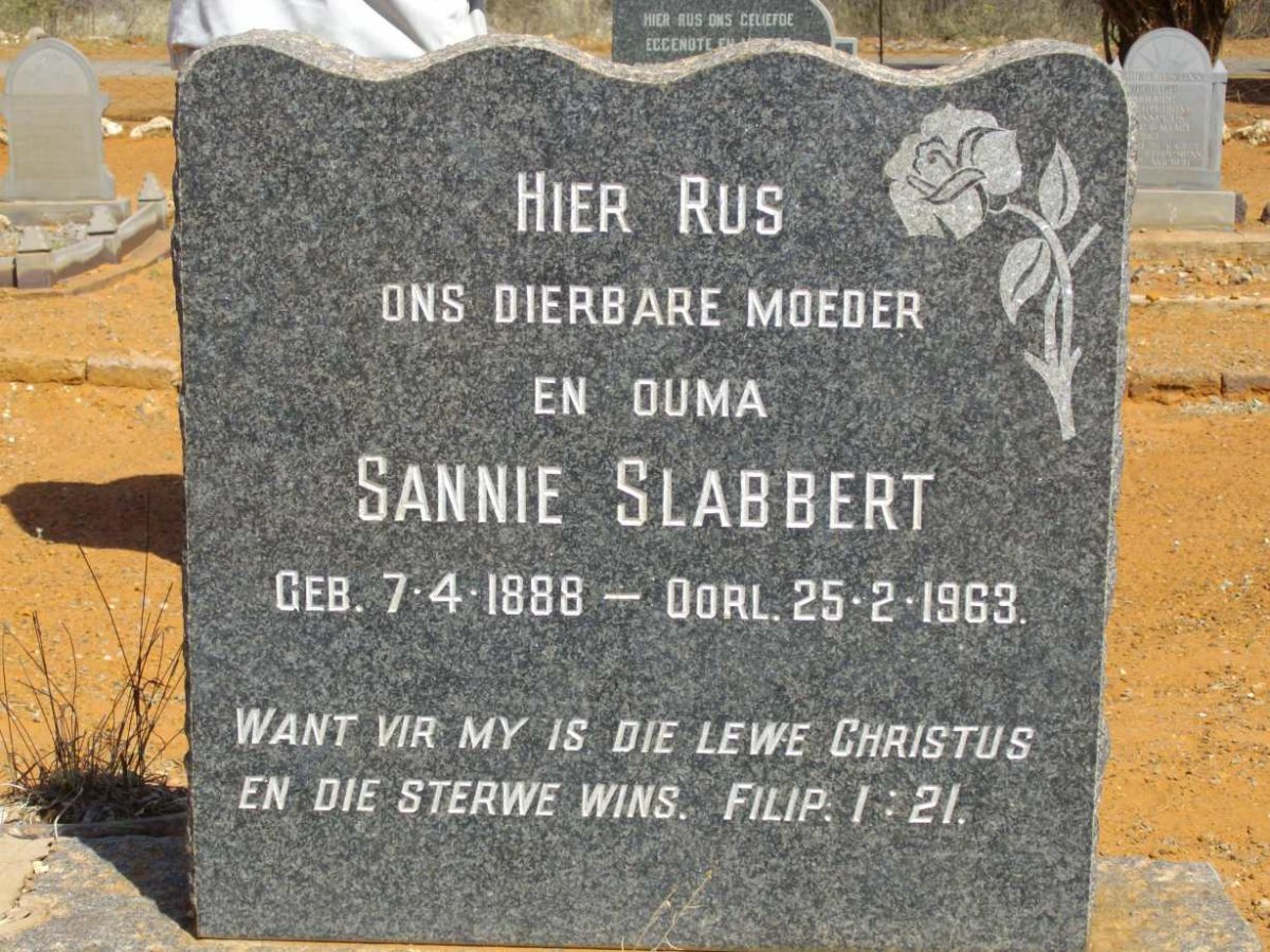 SLABBERT Sannie 1888-1963