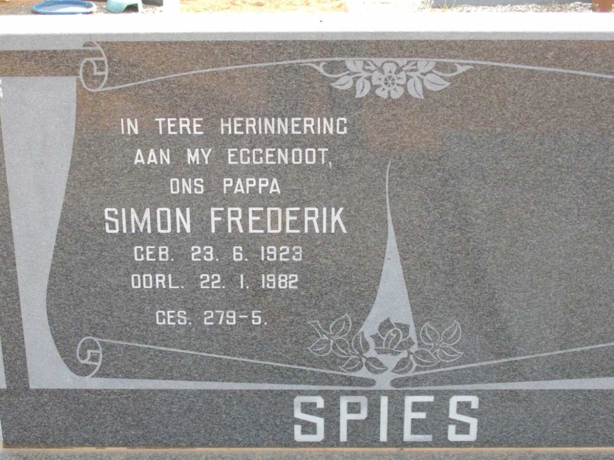 SPIES Simon Frederik 1923-1982