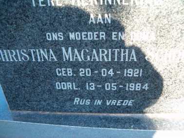 SCHOEMAN Christina Magaritha 1921-1984