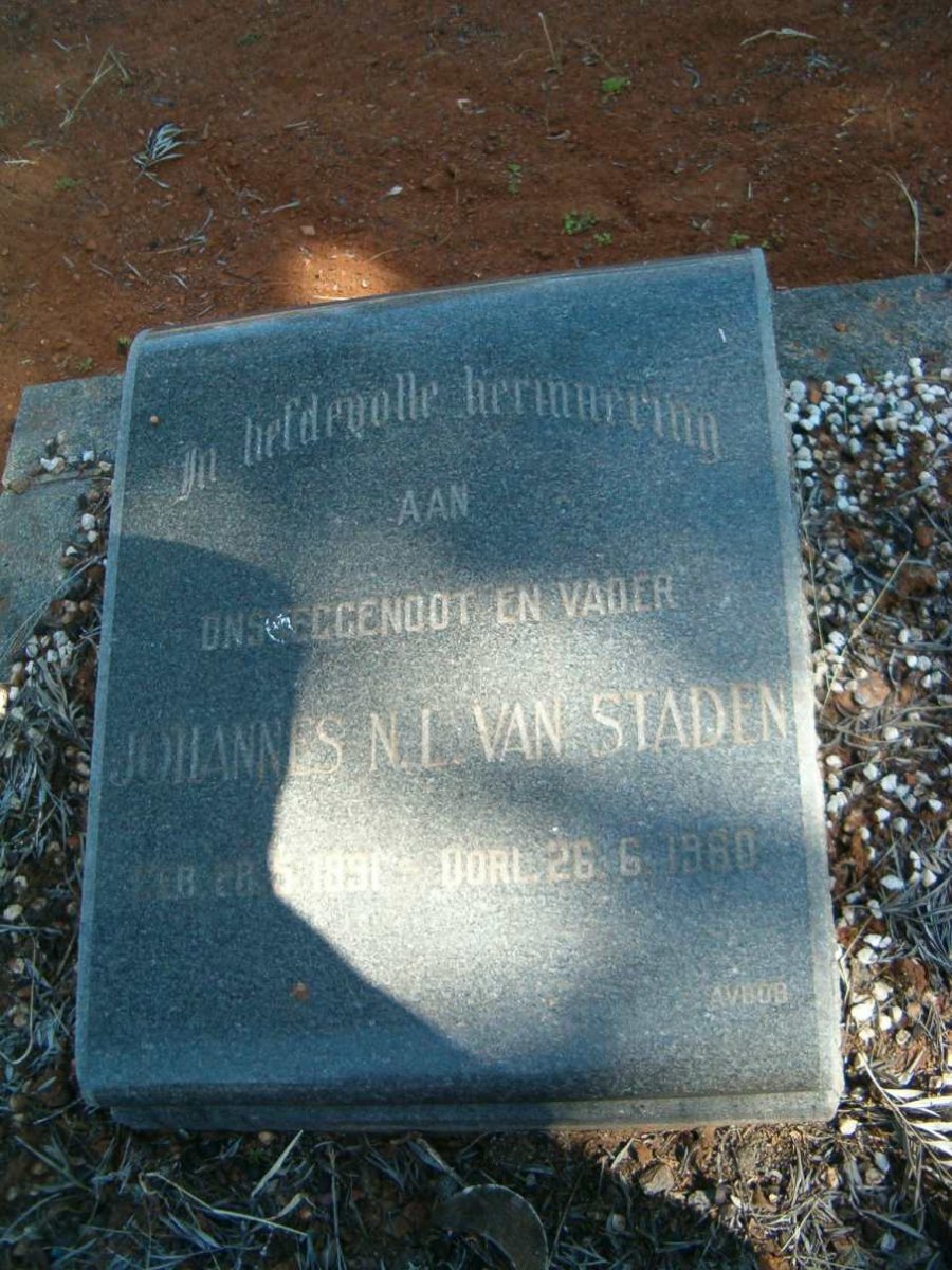 STADEN Johannes N.L., van 1891-1960