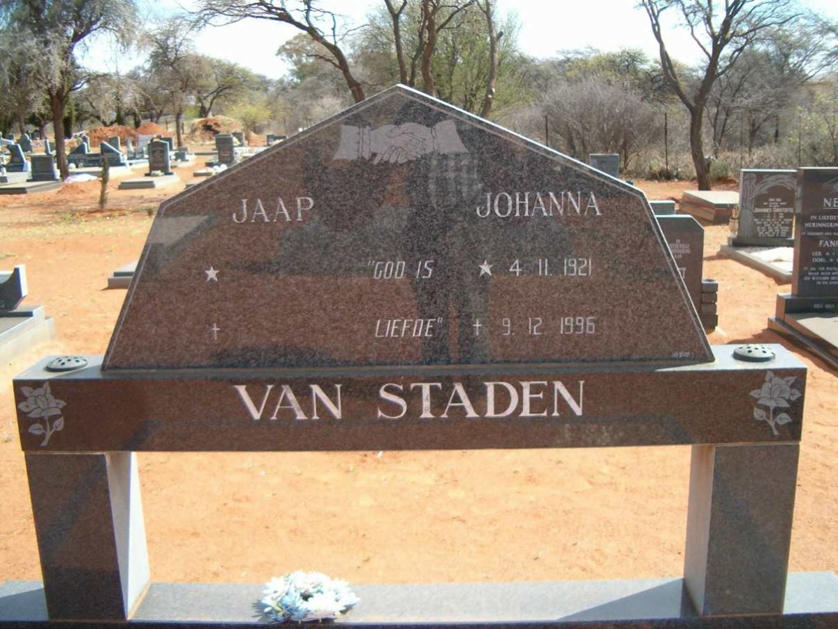 STADEN Jaap, van &amp; Johanna 1921-1996