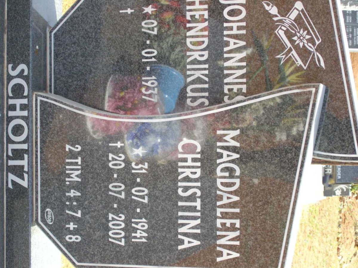 SCHOLTZ Johannes Hendrikus 1937-  &amp; Magdalena Christina 1941-2007