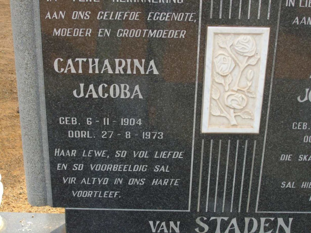 STADEN Catharina Johanna, van 1904-1973
