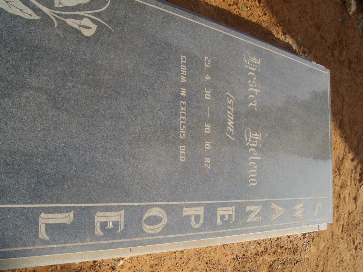 SWANEPOEL Hester Helena nee STONE 1930-1982