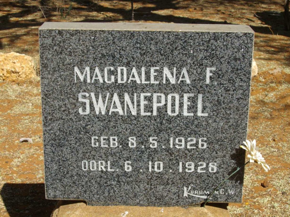 SWANEPOEL Magdalena F. 1926-1928