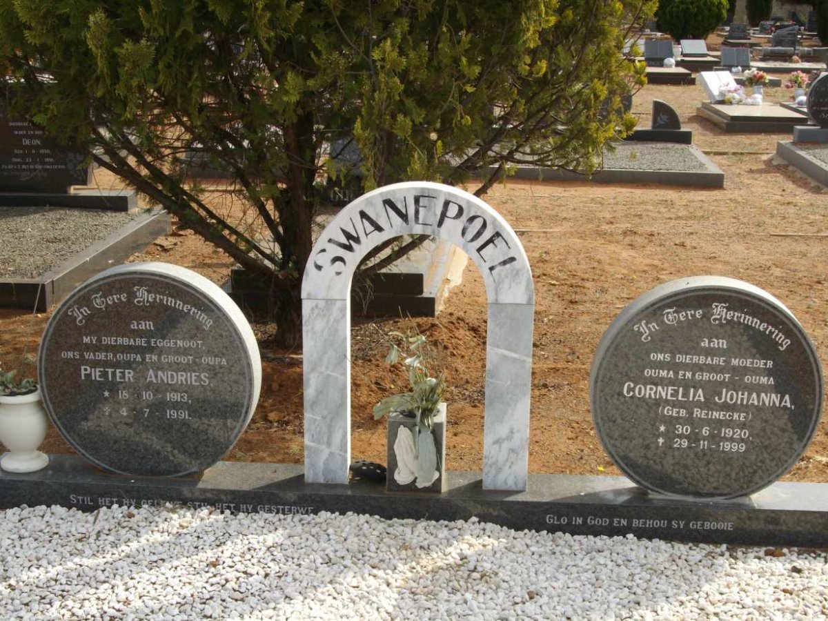 SWANEPOEL Pieter Andries 1913-1991 &amp; Cornelia Johanna REINECKE 1920-1999