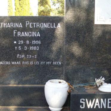 SWANEPOEL Catharina Petronella Francina 1906-1983