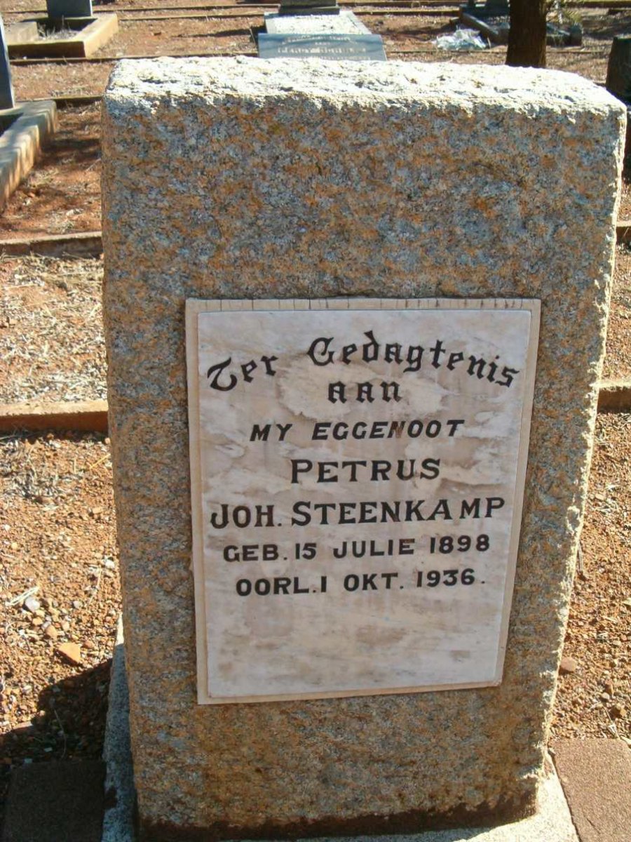 STEENKAMP Petrus Joh. 1898-1936