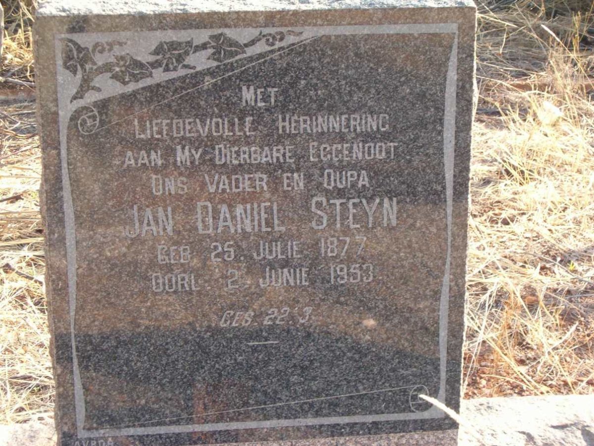 STEYN Jan Daniel 1877-1953