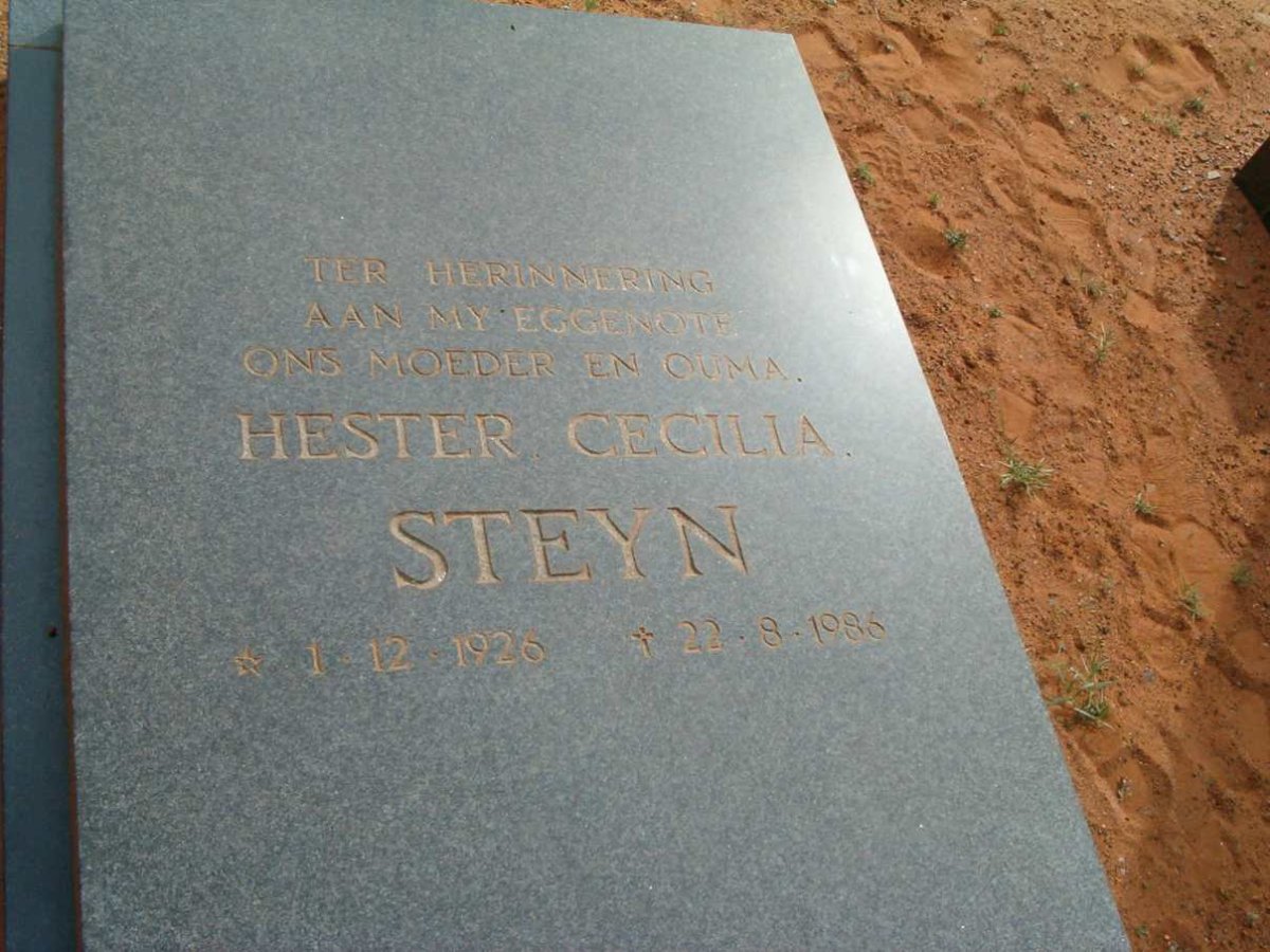 STEYN Hester Cecilia 1926-1986