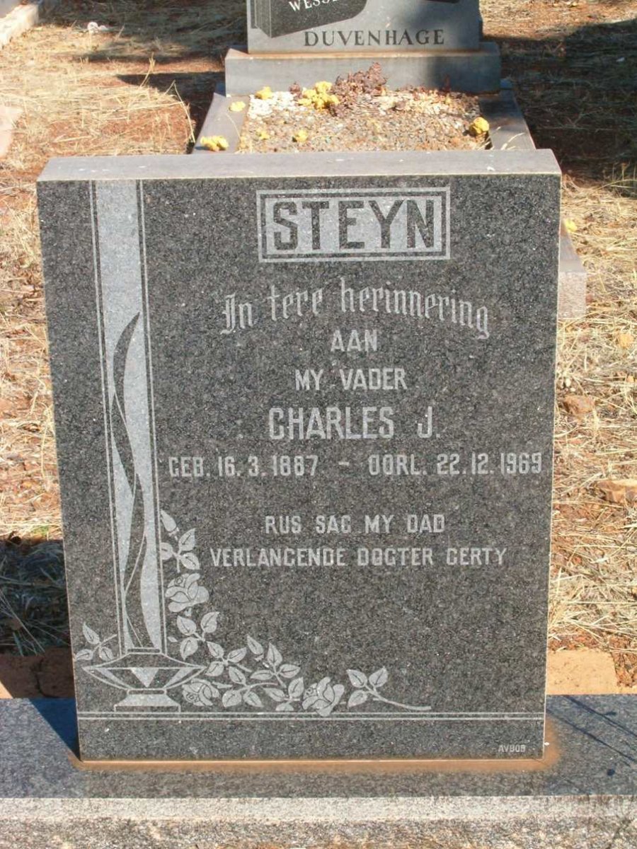 STEYN Charles J. 1887-1969