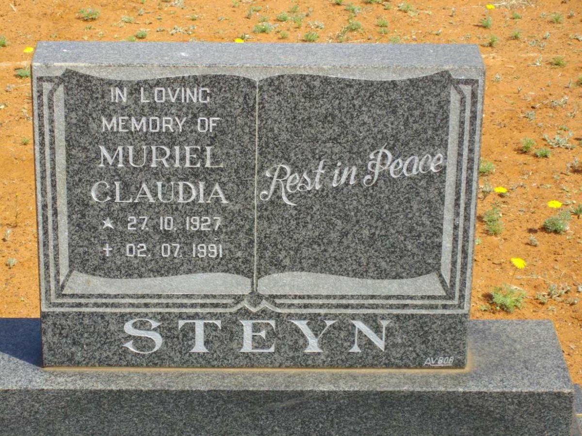 STEYN Muriel Claudia 1927-1991