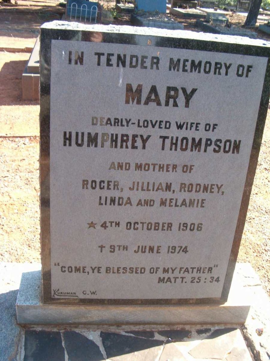 THOMPSON Mary 1906-1974