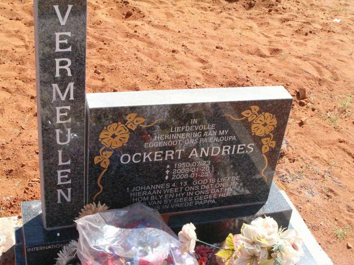 VERMEULEN Ockert Andries 1950-2008