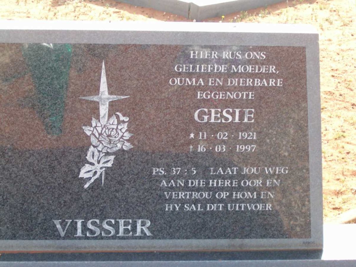 VISSER Gesie 1921-1997