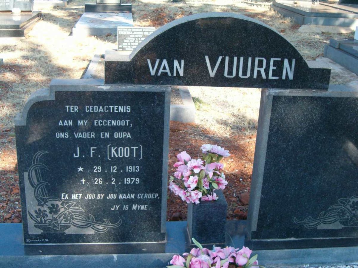 VUUREN J.F., van 1913-1979