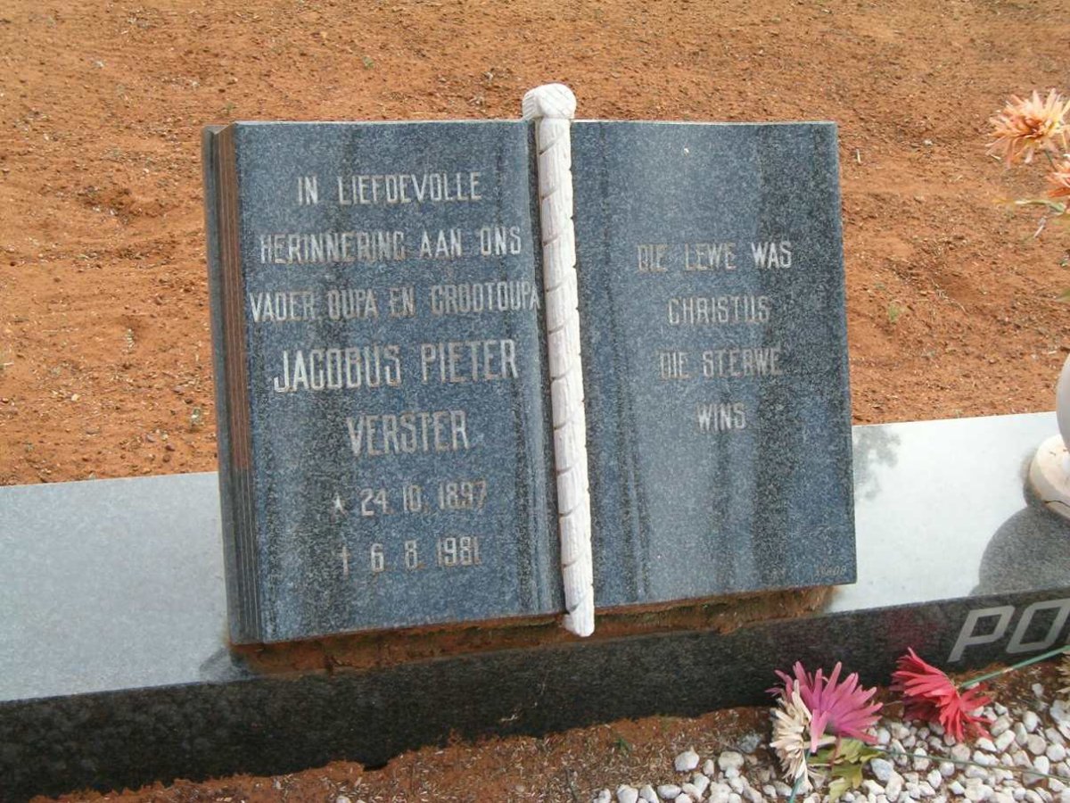VERSTER Jacobus Pieter 1897-1981