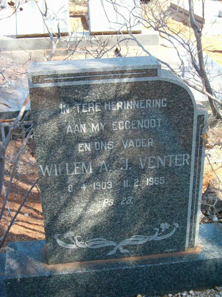 VENTER Willem A.J. 1903-1965