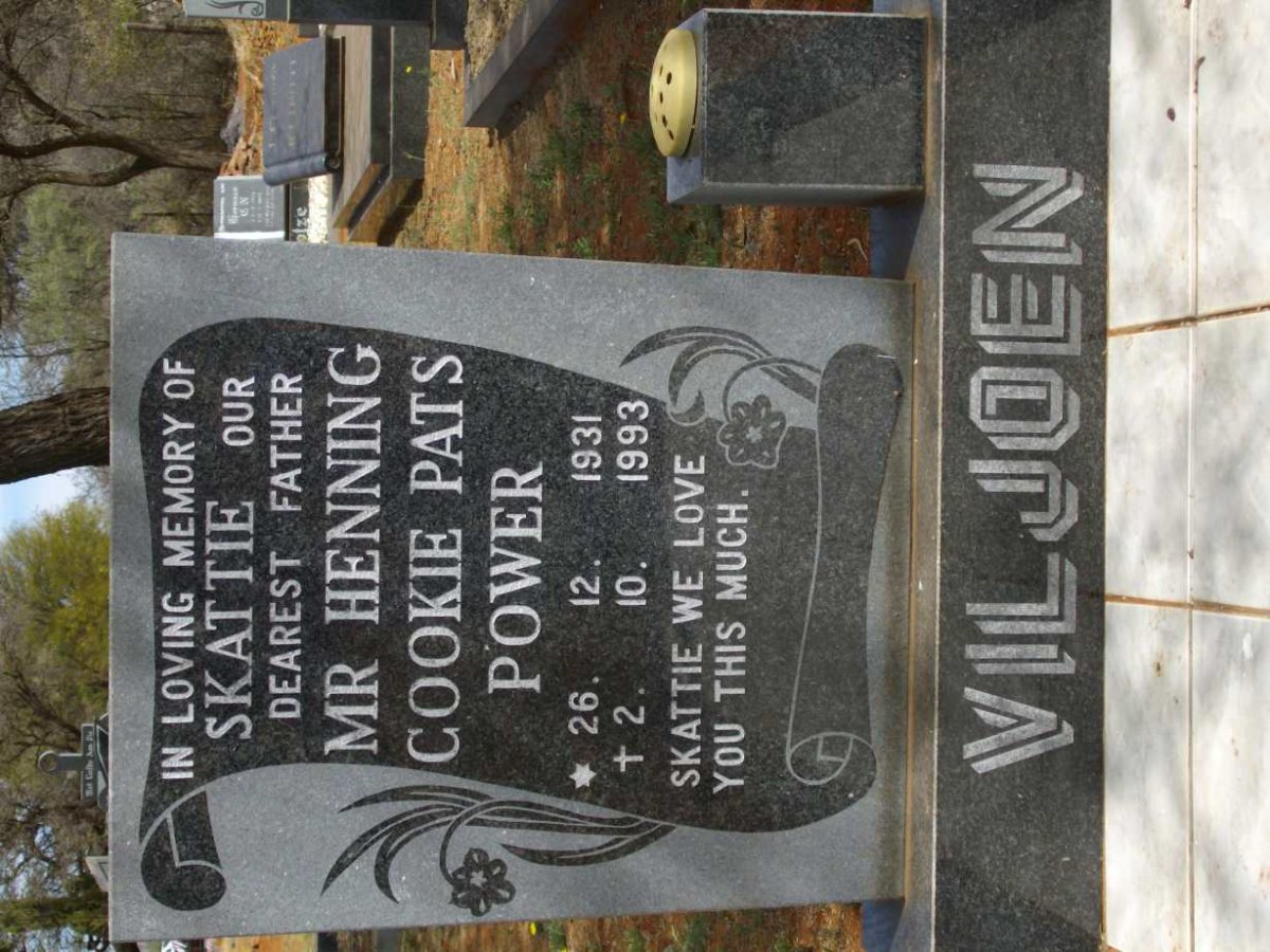 VILJOEN Henning Cookie Pats Power 1931-1993