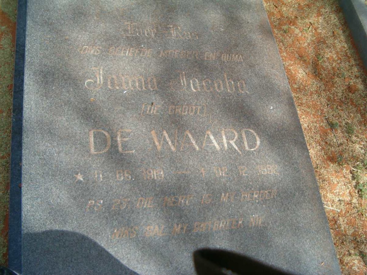 WAARD Janna Jacoba, de 1913-1982