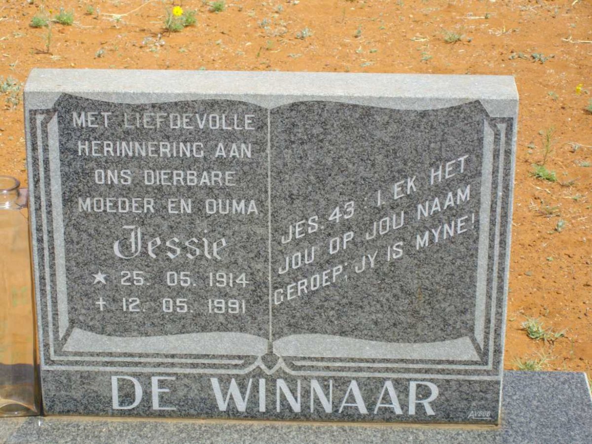 WINNAAR Jessie, de 1914-1991
