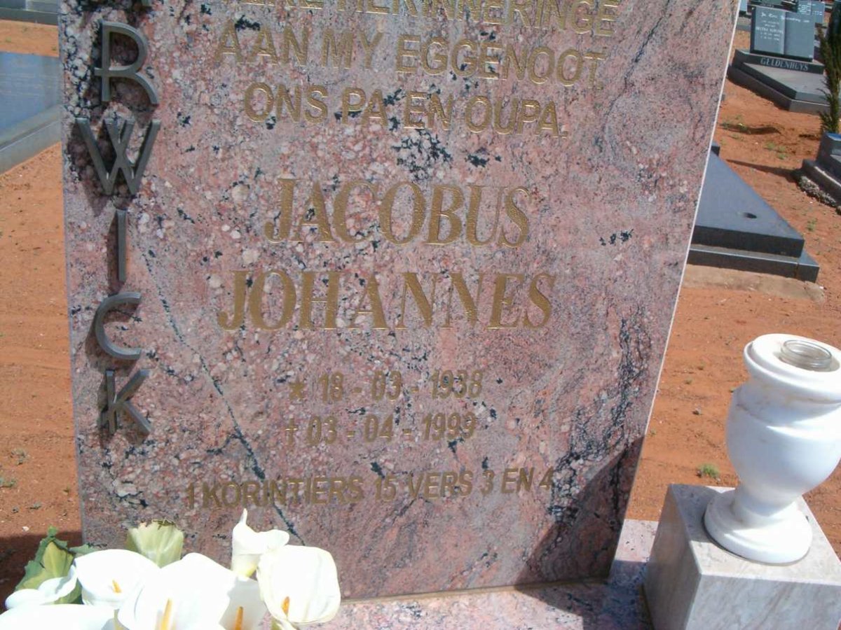 WARWICK Jacobus Johannes 1938-1999