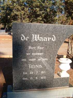 WAARD Teunis, de 1917-1972
