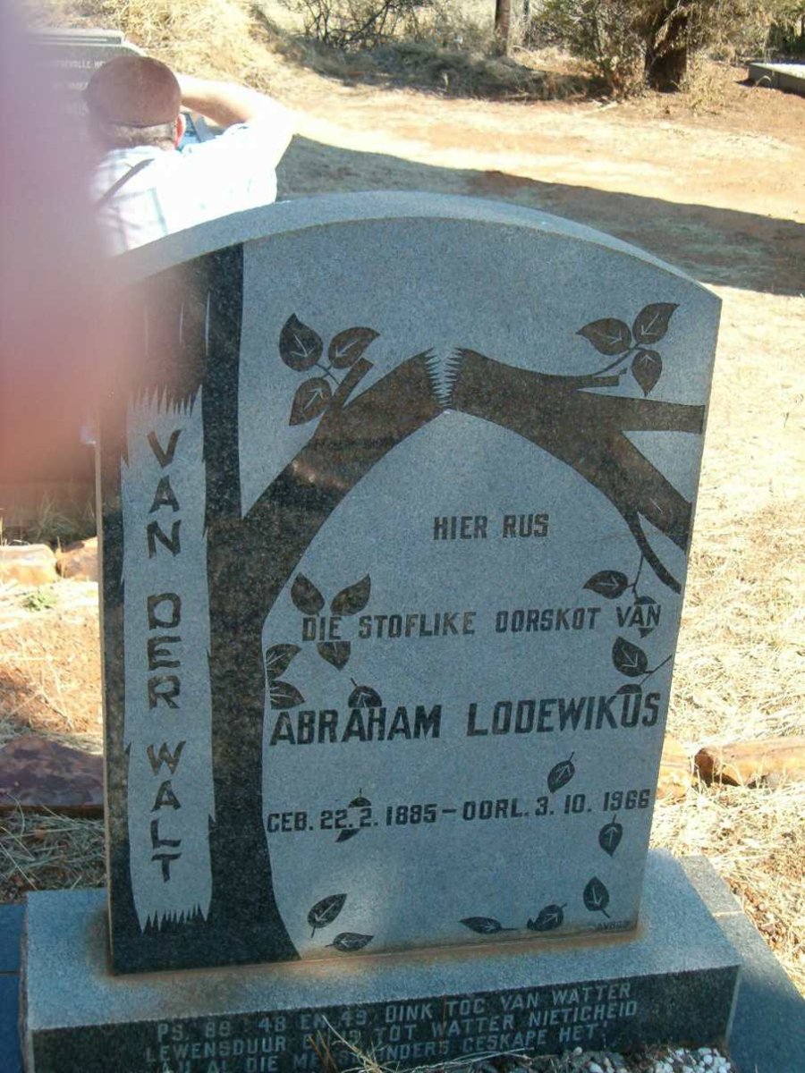 WALT  Abraham Lodewikus, van der 1885-1966
