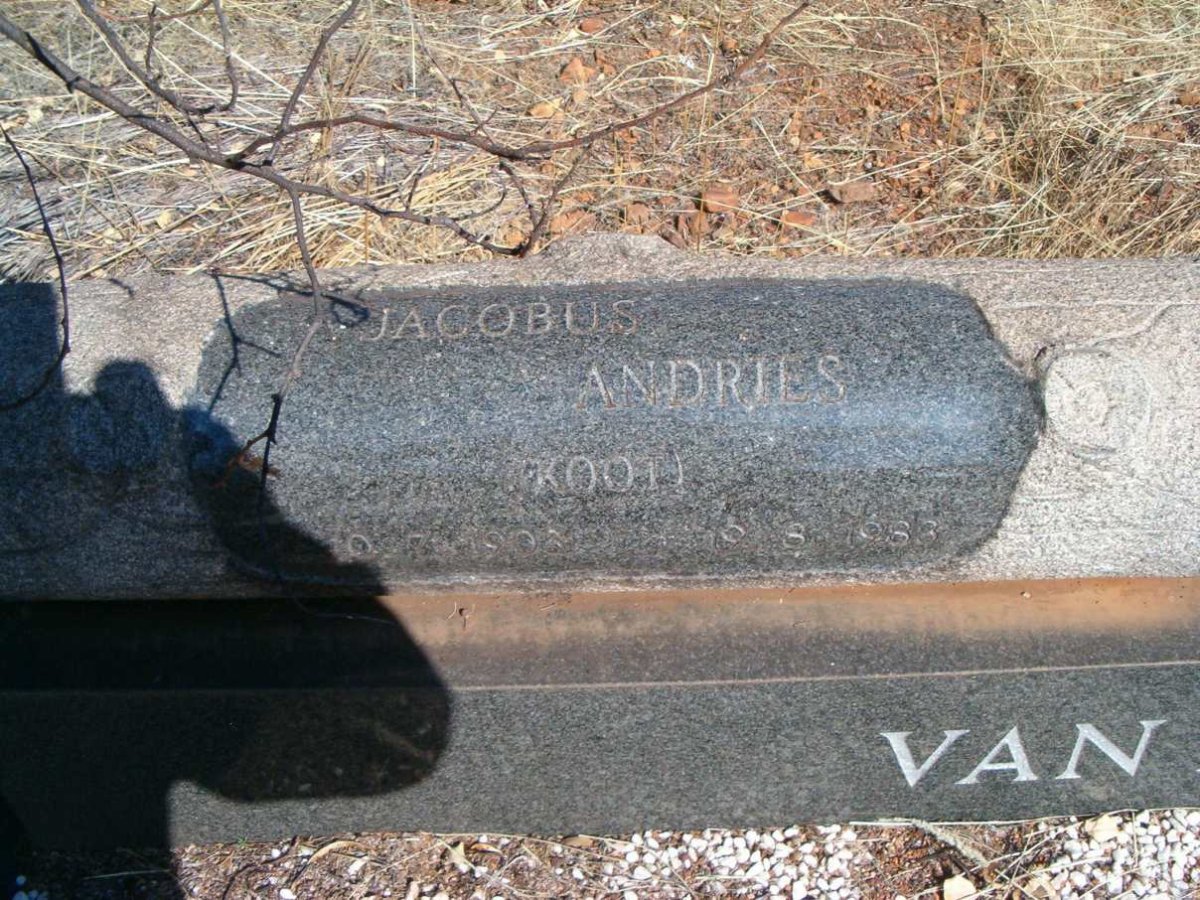 WALT Jacobus Andries, van der 1903-1983