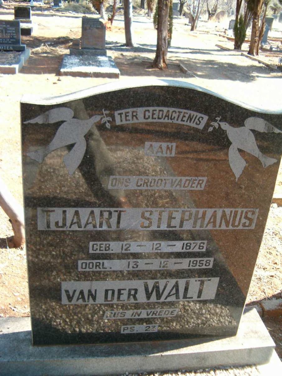 WALT Tjaart Stephanus, van der 1876-1958