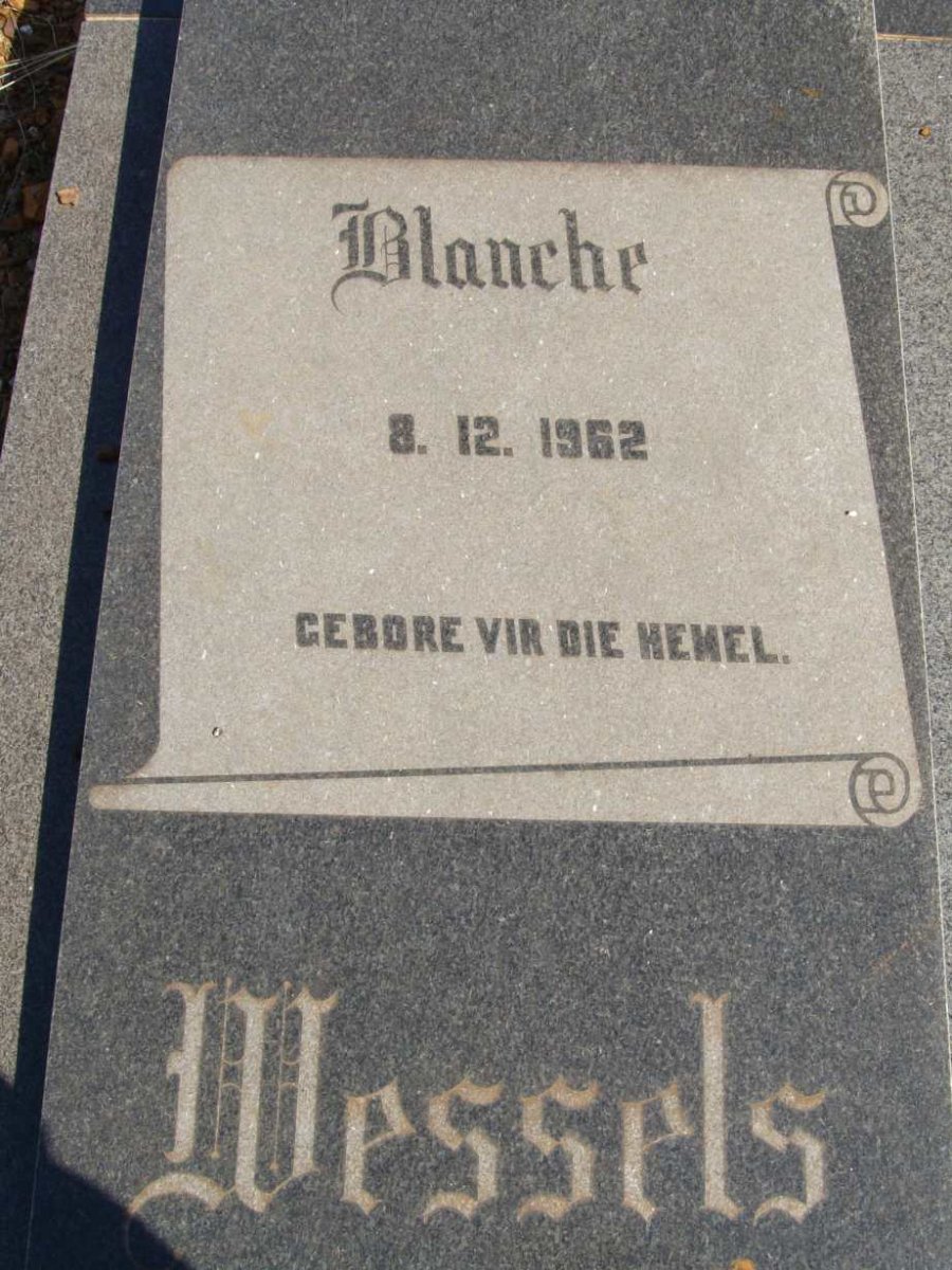 WESSELS Blanche 1962