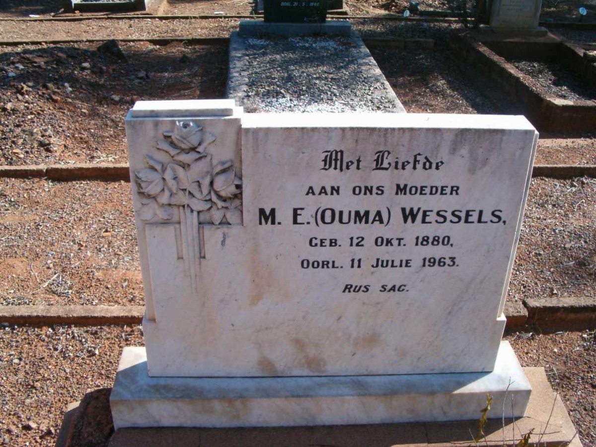 WESSELS M.E. 1880-1963