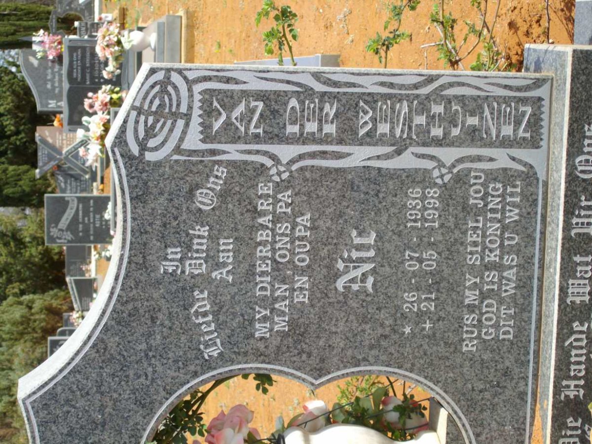 WESTHUIZEN Nic, van der 1936-1998