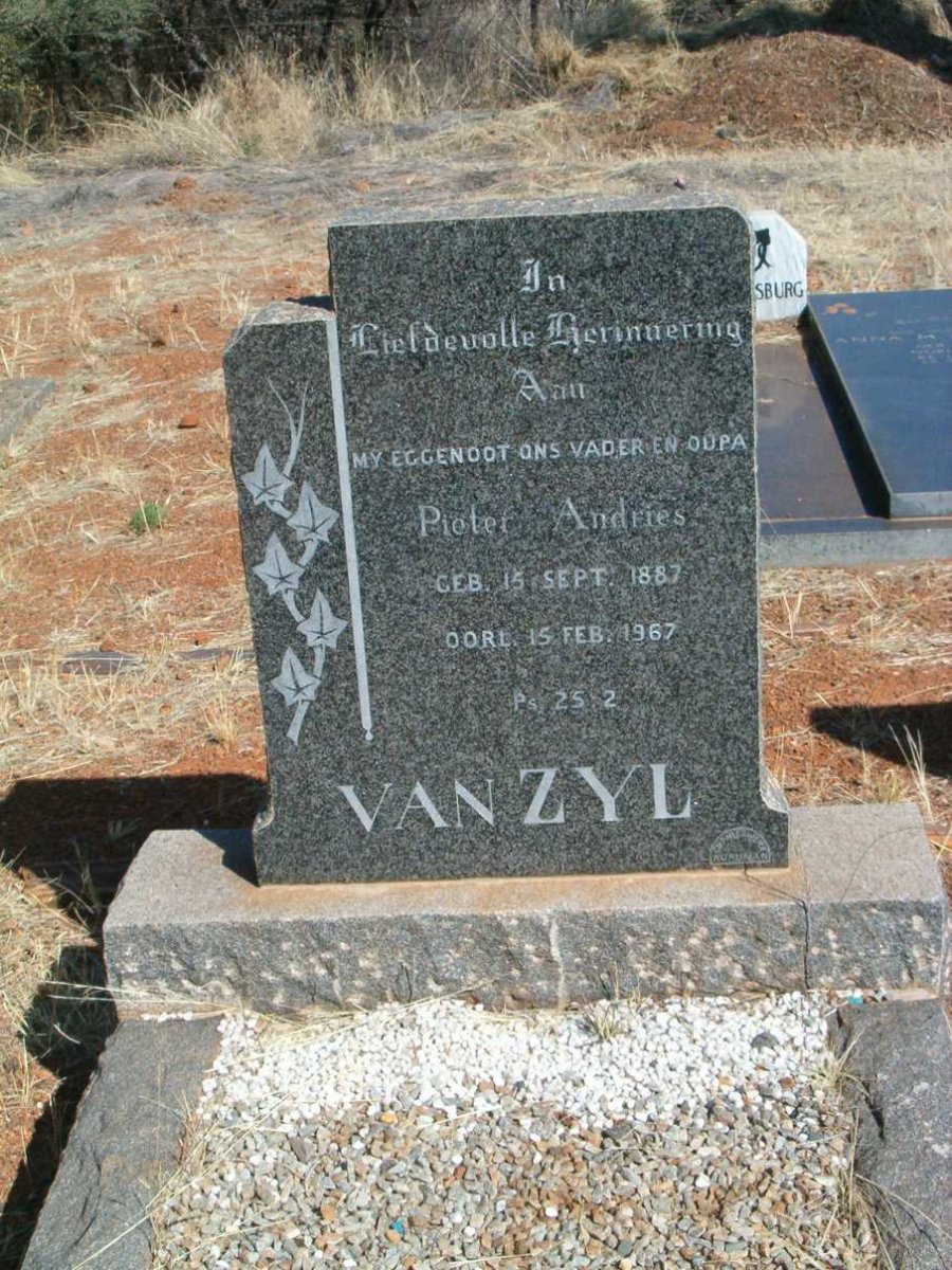 ZYL Pieter Andries, van 1887-1967