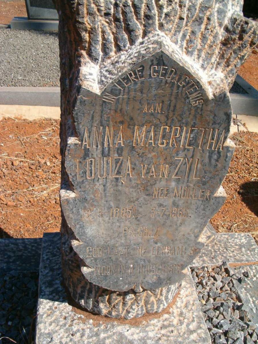ZYL Anna Magrietha Louiza, van nee MÖLLER 1885-1965