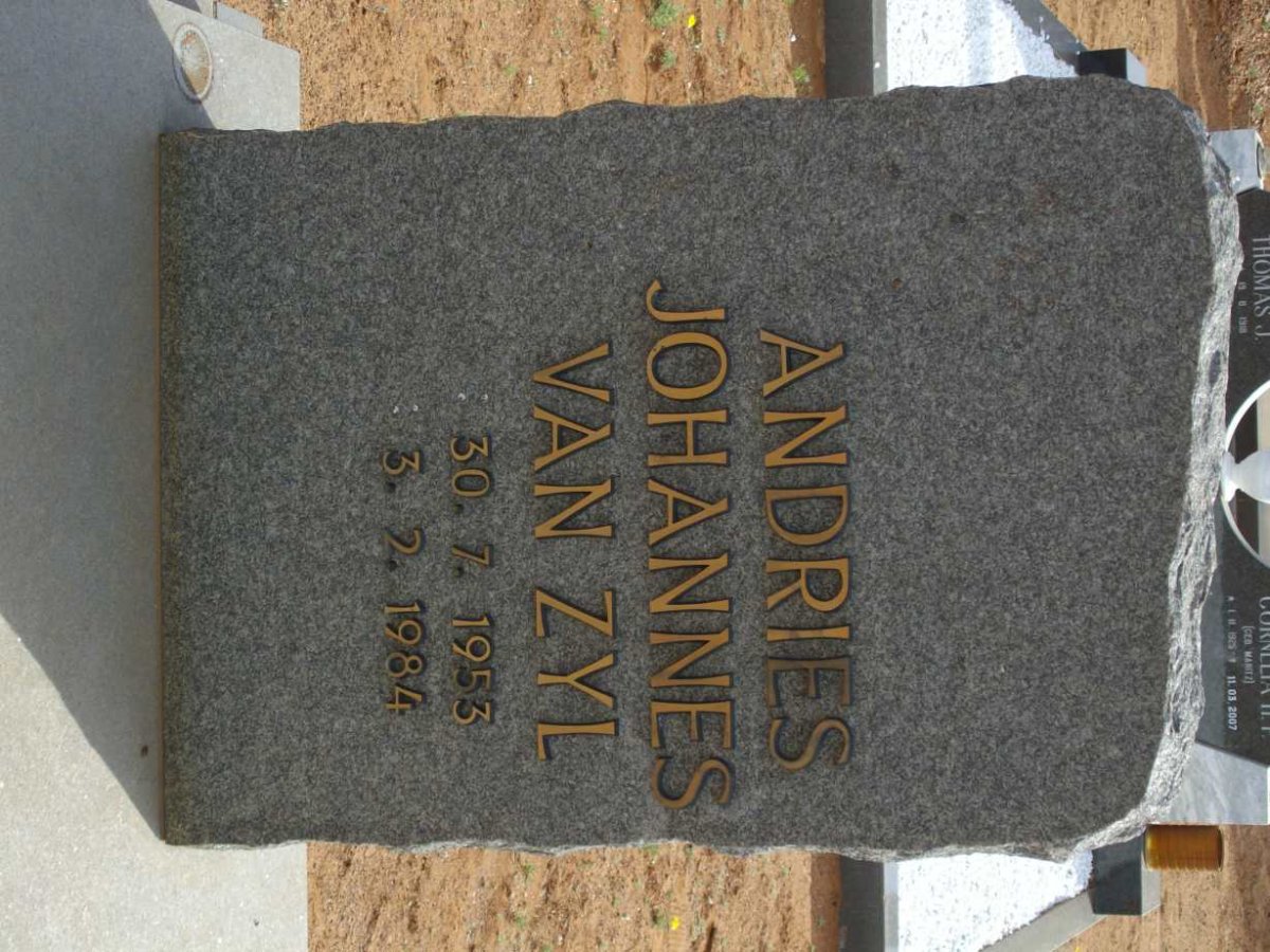 ZYL Andries Johannes, van 1953-1984