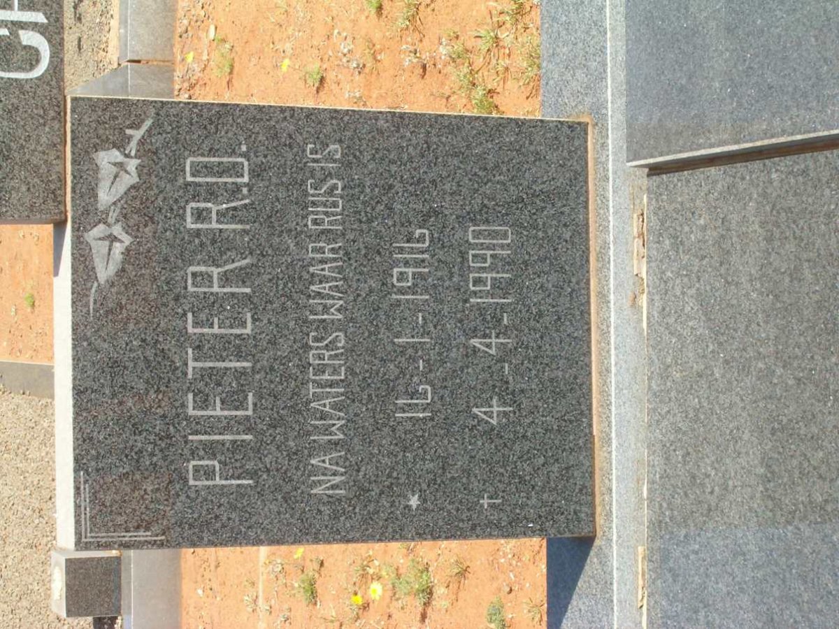 ? Pieter R.D. 1916-1990