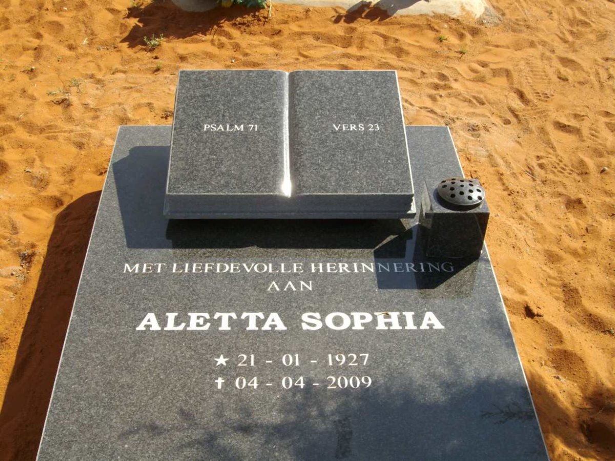 ? Aletta Sophia 1927-2009