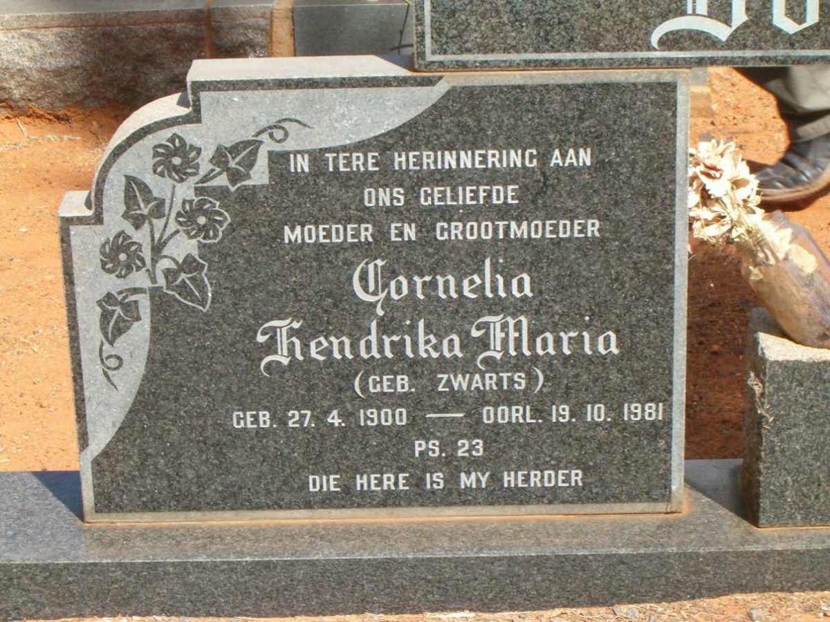 ? Cornelia Hendrika Maria nee ZWARTS 1900-1981