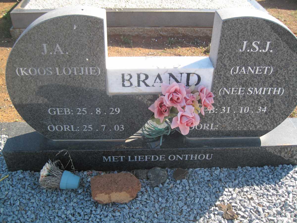 BRAND J.A. 1929-2003 &amp; J.S.J. SMITH 1934-
