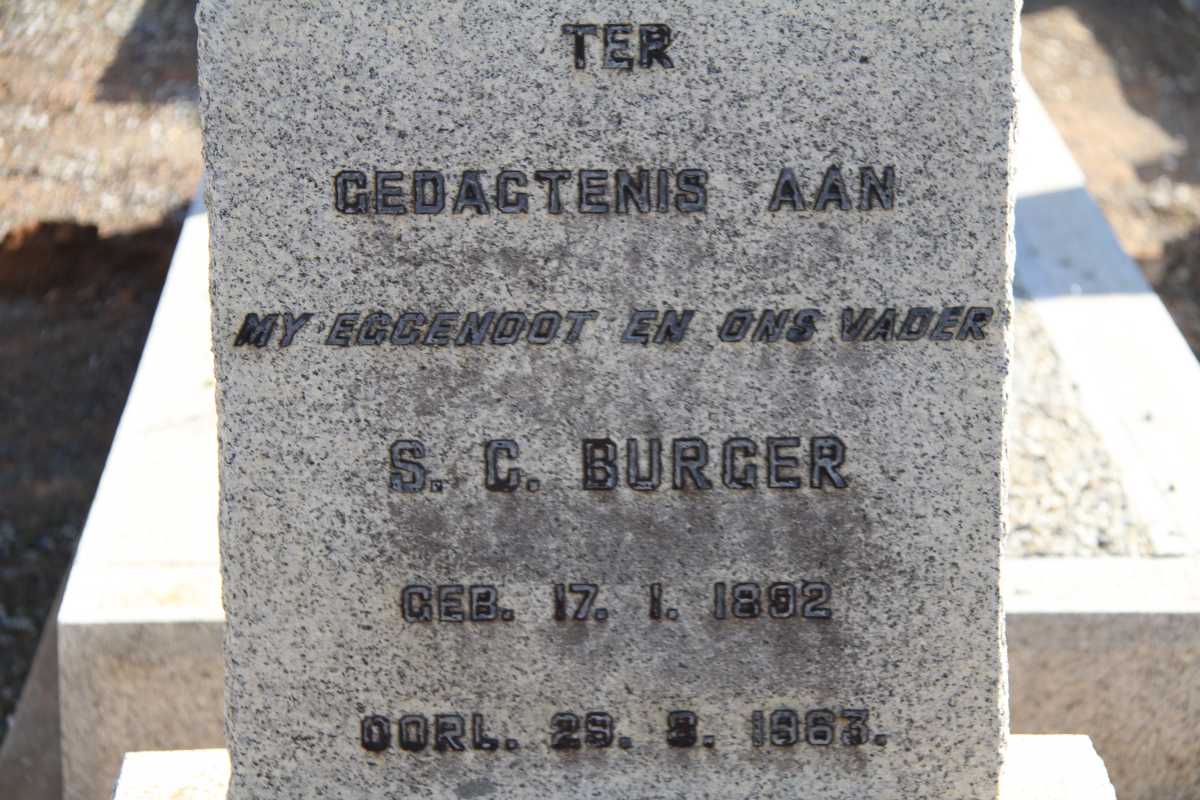 BURGER S.C. 1892-1963