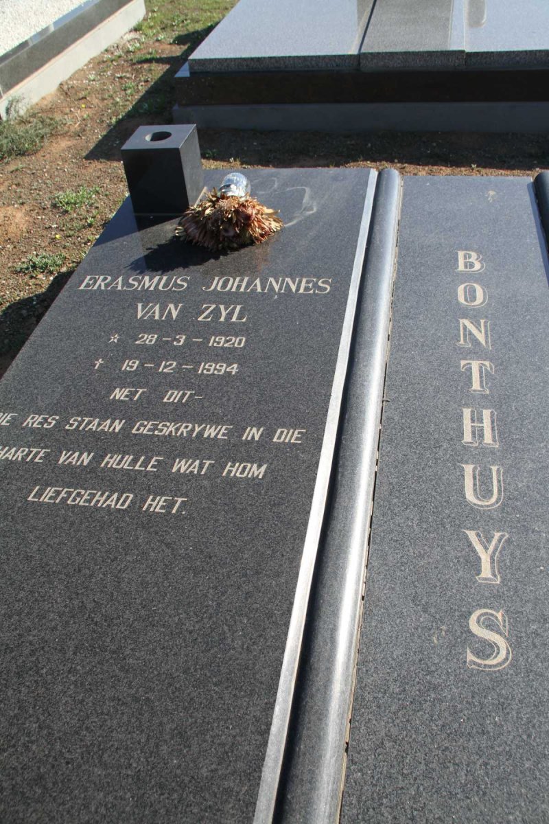 BONTHUYS Erasmus Johannes Van Zyl 1920-1994