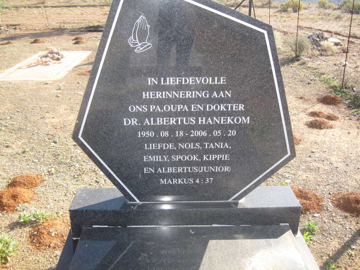 HANEKOM Albertus 1950-2006