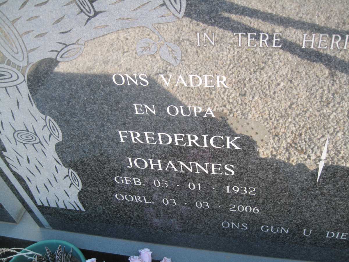 JAARSVELD Frederick Johannes, van 1932-2006 &amp; Ella Johanna LOUW 1935-1977