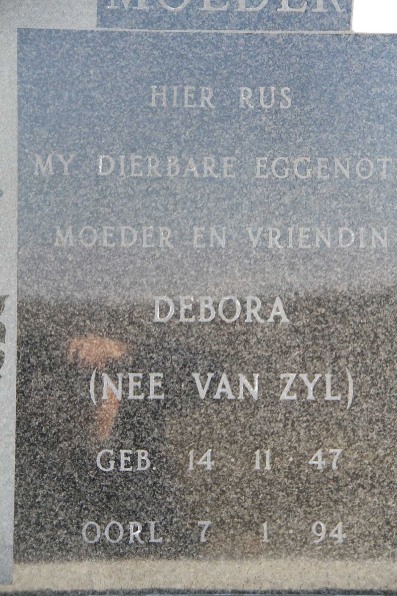 JAARSVELD Debora, van nee VAN ZYL 1947-1994