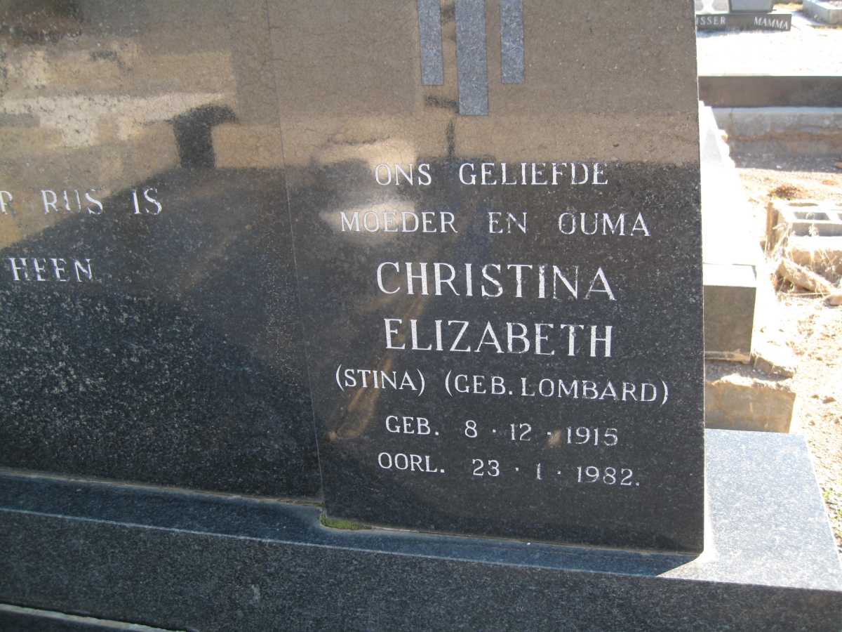KEARNEY Christina Elizabeth nee LOMBARD 1915-1982