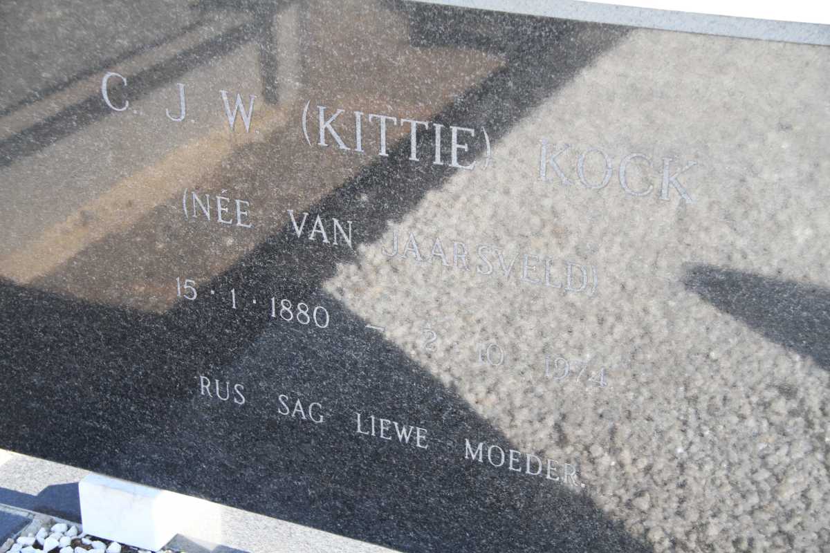 KOCK C.J.W. nee VAN JAARSVELD 1880-1974