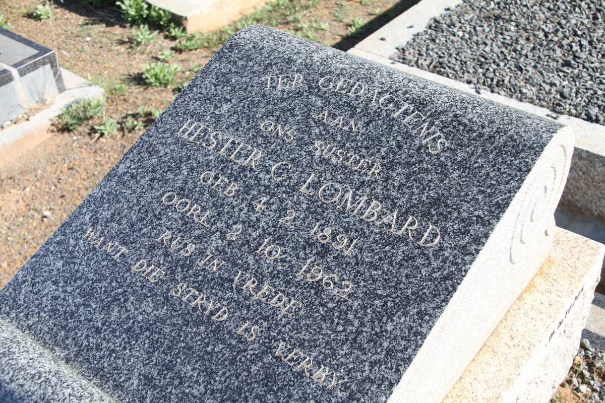 LOMBARD Hester C. 1891-1962