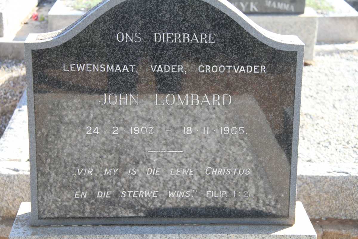 LOMBARD John 1903-1965