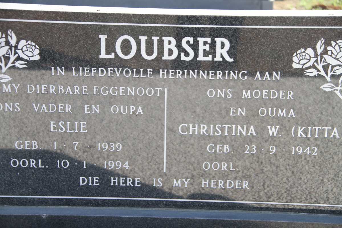 LOUBSER Eslie 1939-1994 &amp; Christina W. 1942-